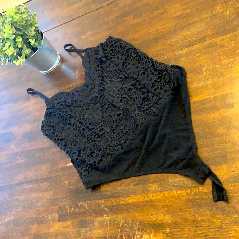 Black lace bodysuit